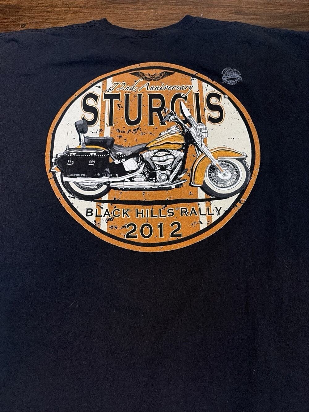 Sturgis 2012 Officially Licensed Bike Week Black T-Shirt 3XL